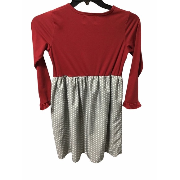 Alabama Elephant Dress Girl’s Size 14 Crimson And Gray - Picture 4 of 8